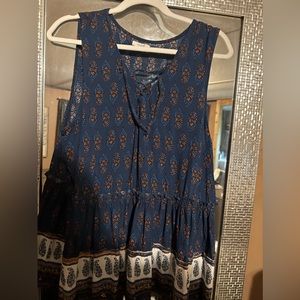 Womens plus lace up blouse